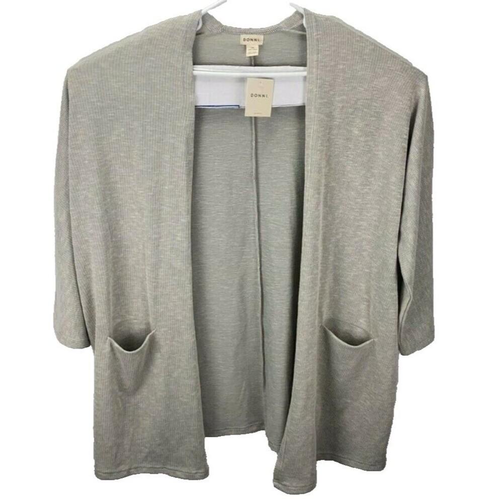 Donni Women's Gray Open Front Cardigan One Size NWT New With Tags Lightweight